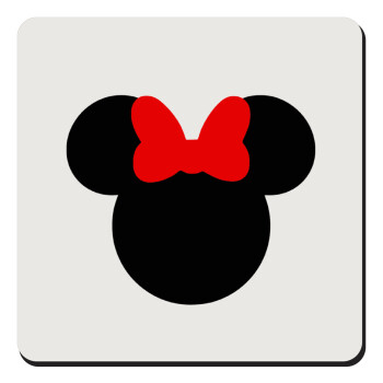 Minnie head, Τετράγωνο μαγνητάκι ξύλινο 9x9cm