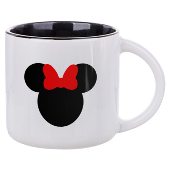 Minnie head, Κούπα κεραμική 400ml Λευκή/Μαύρη