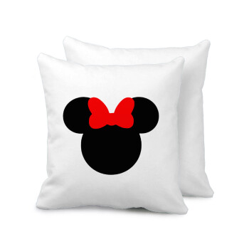 Minnie head, Sofa cushion 40x40cm includes filling