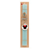 Easter Set, wooden keychain & aromatic flat Easter candle (30cm) (TURQUOISE)
