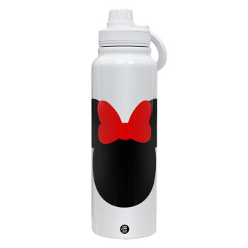 Minnie head, Θερμός 1L Ανοξείδωτο με Βάση Κινητού & Διπλά Τοιχώματα