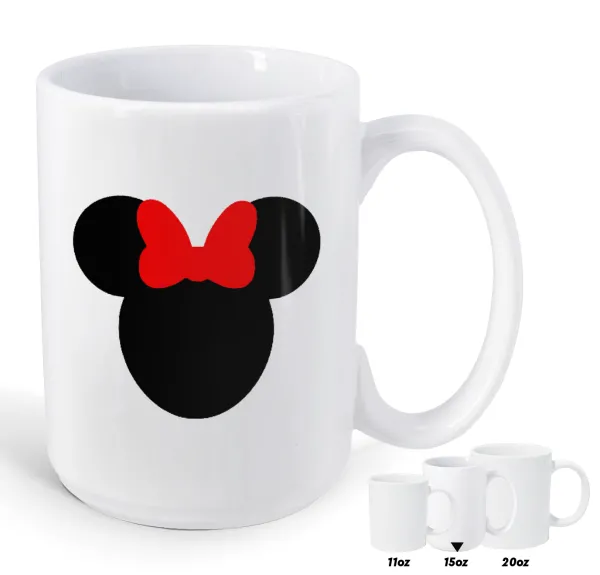 Minnie head — Mega mug, ceramic, 450ml