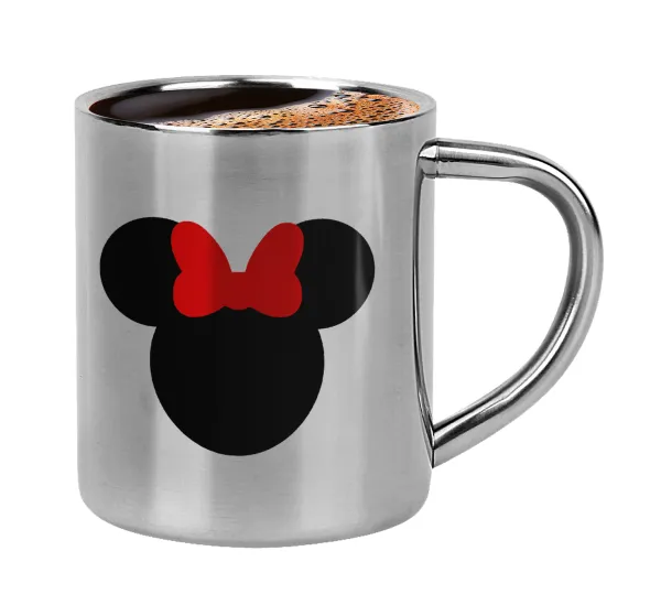 Minnie head — Double-wall metal cup for espresso (220ml)
