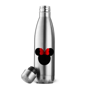 Minnie head, Μεταλλικό παγούρι θερμός Inox (Stainless steel), διπλού τοιχώματος, 500ml
