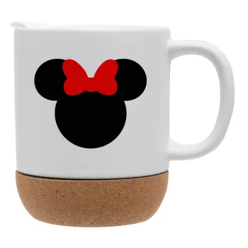 Minnie head, Ceramic coffee mug Cork (MAT), 330ml