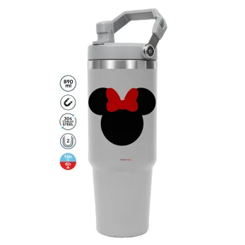 Minnie head, ΓΚΡΙ χρώματος Θερμός Ανοξείδωτο 890ml (30oz) με χερούλι