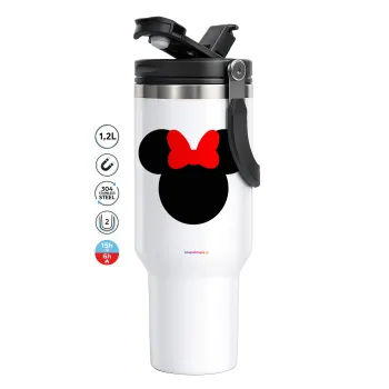 Minnie head, Mega Tumbler με καπάκι, διπλού τοιχώματος (θερμό) 1,2L