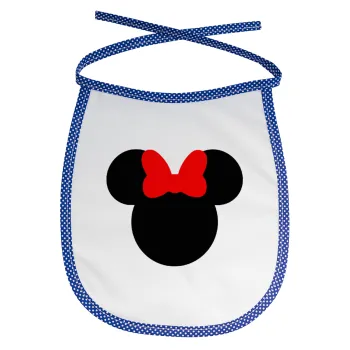 Minnie head, Σαλιάρα μωρού αλέκιαστη με κορδόνι Μπλε