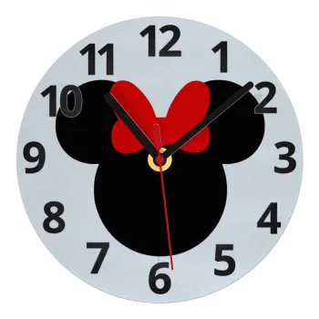 Minnie head, Ρολόι τοίχου γυάλινο (20cm)