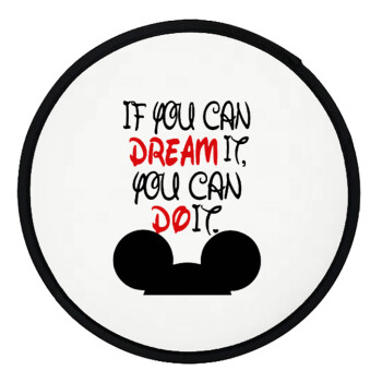 If you can dream it, you can do it, Βεντάλια υφασμάτινη αναδιπλούμενη με θήκη (20cm)