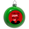 Green Christmas tree ornament bauble 8cm