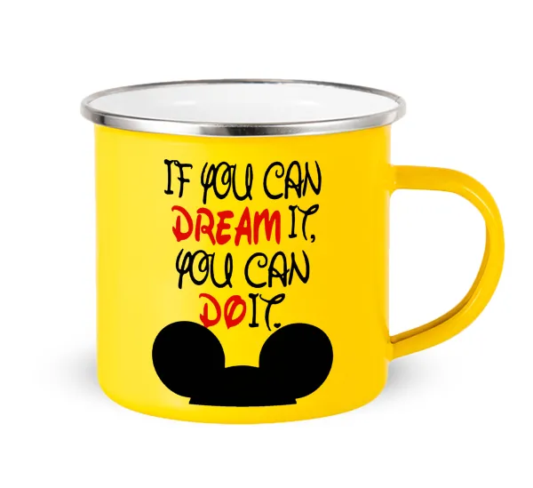 If you can dream it — Yellow Enamel Metallic Cup 360ml