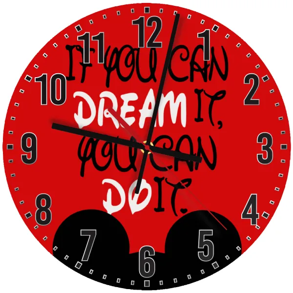 If you can dream it — Ρολόι τοίχου ξύλινο 30cm