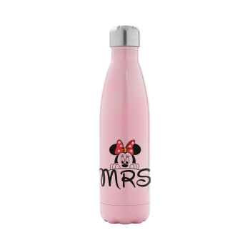Minnie Mrs, Metal mug thermos Pink Iridiscent (Stainless steel), double wall, 500ml