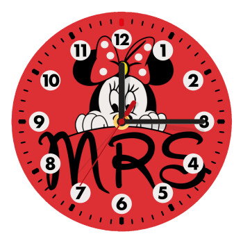 Minnie Mrs, Wooden wall clock (20cm)