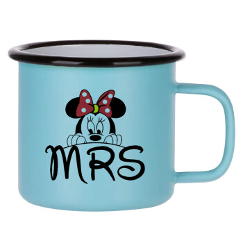 Minnie Mrs, Κούπα Μεταλλική εμαγιέ ΜΑΤ σιέλ 360ml