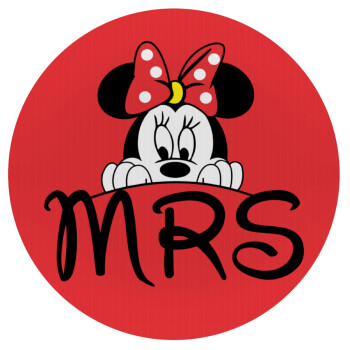 Minnie Mrs, Mousepad Round 20cm