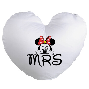 Minnie Mrs, Μαξιλάρι καναπέ καρδιά 40x40cm περιέχεται το  γέμισμα
