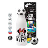 Soccer Metal mug thermos, double wall, 550ml