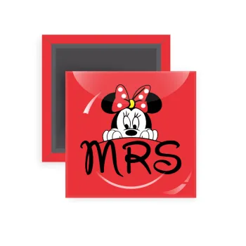 Minnie Mrs, Μαγνητάκι ψυγείου τετράγωνο διάστασης 5x5cm