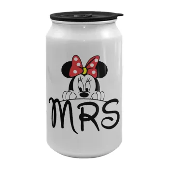 Minnie Mrs, Κούπα ταξιδιού μεταλλική με καπάκι (tin-can) 500ml