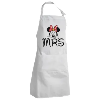 Minnie Mrs, Ποδιά Σεφ Ολόσωμη Ενήλικων (με ρυθμιστικά και 2 τσέπες)