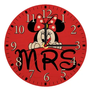 Minnie Mrs, Ρολόι τοίχου ξύλινο plywood (20cm)