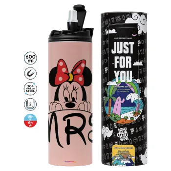 Minnie Mrs, Tumbler stainless steel PINK 600ml