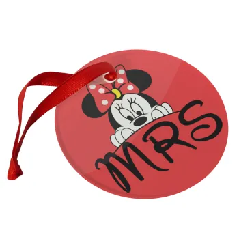 Minnie Mrs, Στολίδι Χριστουγεννιάτικο στολίδι γυάλινο 9cm