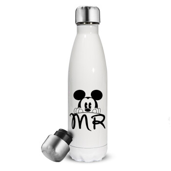 Mikey Mr, Metal mug thermos White (Stainless steel), double wall, 500ml