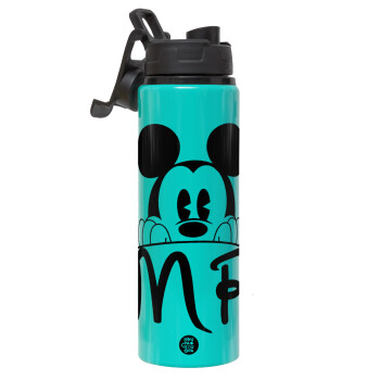 Mikey Mr, Μεταλλικό παγούρι νερού με καπάκι ασφαλείας, αλουμινίου 850ml