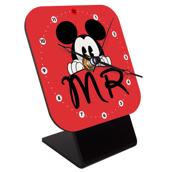Mikey Mr, Επιτραπέζιο ρολόι ξύλινο με δείκτες (10cm)