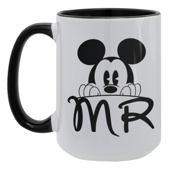 Mikey Mr, Κούπα Mega 15oz, κεραμική Μαύρη, 450ml