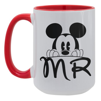 Mikey Mr, Κούπα Mega 15oz, κεραμική Κόκκινη, 450ml