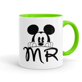 Mikey Mr, Mug colored light green, ceramic, 330ml