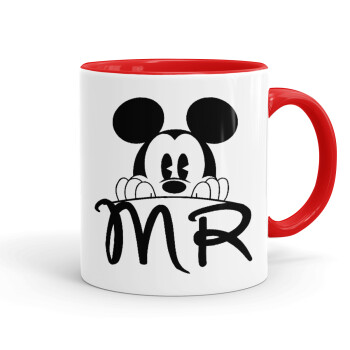 Mikey Mr, Mug colored red, ceramic, 330ml