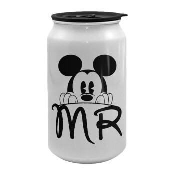 Mikey Mr, Κούπα ταξιδιού μεταλλική με καπάκι (tin-can) 500ml