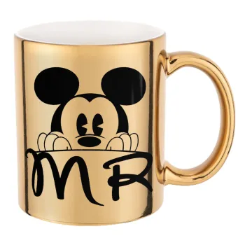 Mikey Mr, Mug ceramic, gold mirror, 330ml