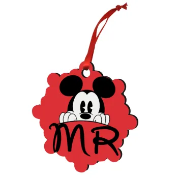 Mikey Mr, Στολίδι Χριστουγεννιάτικο στολίδι snowflake ξύλινο 7.5cm