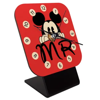 Mikey Mr, Επιτραπέζιο ρολόι σε φυσικό ξύλο (10cm)