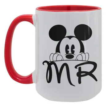Mikey Mr, Κούπα Mega 15oz, κεραμική Κόκκινη, 450ml