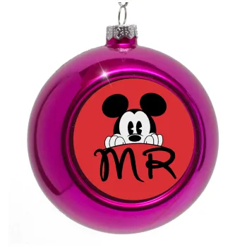 Mikey Mr, Purple Christmas tree ornament bauble 8cm