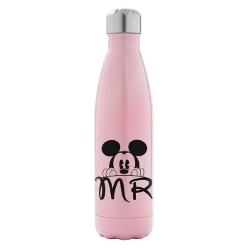 Mikey Mr, Metal mug thermos Pink Iridiscent (Stainless steel), double wall, 500ml