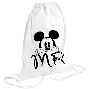 Mikey Mr, Backpack pouch GYMBAG white (28x40cm)