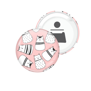 Cute cats, Μαγνητάκι και ανοιχτήρι μπύρας στρογγυλό διάστασης 5,9cm