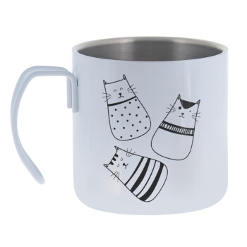 Cute cats, Mug Stainless steel double wall 400ml