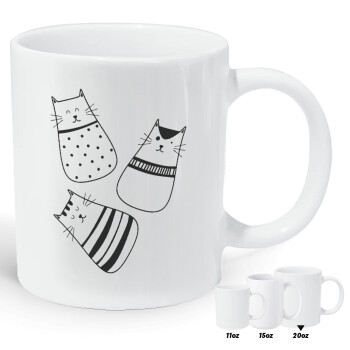 Cute cats, Κούπα Giga, κεραμική, 590ml