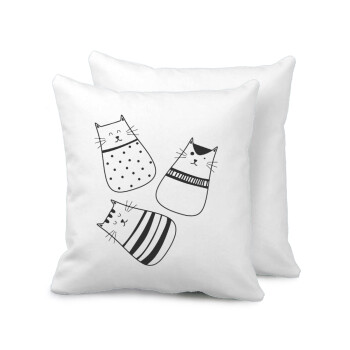 Cute cats, Sofa cushion 40x40cm includes filling