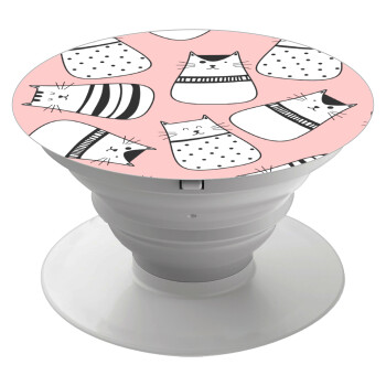 Cute cats, Phone Holders Stand  White Hand-held Mobile Phone Holder