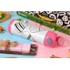 Easter candle, Childrens hot water bottle, stainless steel, with safety straw, PINK (500ml)